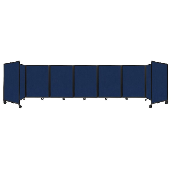 Room Divider 360 Folding Portable Partition 19'6" x 4' Navy Blue Fabric